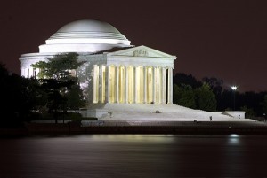 Jefferson Memorial At Night